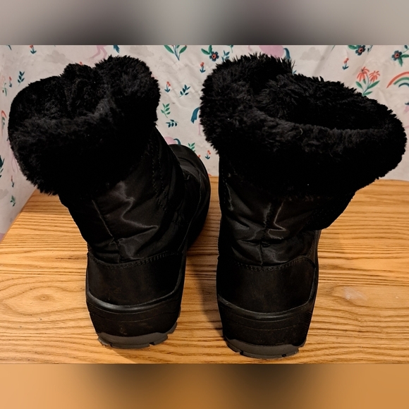 NWOT Pajar Moscou Black Nylon & Sherpa Waterproof Outdoor Boot Shoe SZ 9 40EU - Picture 5 of 9